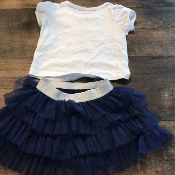 Tough Skins Size 2 Blue Ruffle Skirt and Top - Picture 3 of 13